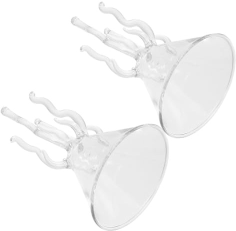 VALICLUD Juego 2 Copas De Cóctel Con Diseño De Medusa 280 Ml Vidrio Transparente Vaso Creativo Cócteles Fiestas Elegante Uso Versátil