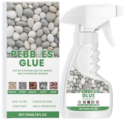 Peb/blesglue,Water-Based Stone & Pebble Binder,Gravel Binder,Gravel Resin,Stone Fixing Spray,Resin Gravel Binder for Water-Based Stones,Gravel Glue for Garden Stones,Adhesive Spray,Ideal for Gardens