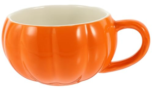 MAGICLULU Tasse Céramique Design Citrouille Mug Multifonctionnel pour Café et Thé pour Déjeuner Bureaux Tasse Pratique à Motif Automnal pour Famille et Amis