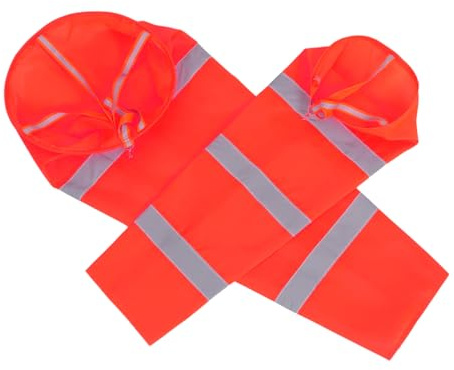 Toyvian 2pcs Outdoor Windsock High Visibility Orange Oxford Wind Direction Indicator with Reflective Stripes for Airports Construction Sites and Gardens