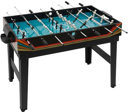QIERF 10-in-1 Billardtisch Multigame Spieltisch Tischkicker für Kinder 6+ & Erwachsene, 122 * 60 * 80cm, mit Billard, Air Hockey und Tischtennis für Spielzimmer und Familienfeiern (Bunt)