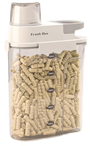 Osmond Cereals Storage Box Food Storage Containers for Pantry Sealed and Moisture Proof 2500ML Light Gray C