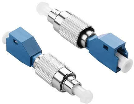 PNGKNYOCN Adaptador de fibra óptica monomodo FC a LC, adaptador localizador de fallos visuales FC/UPC macho a LC/UPC hembra para medidor de potencia óptica, cable de red de fibra (2-Pack)