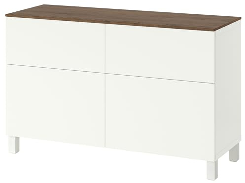 ProTuning BESTÅ Aufbewahrungskombination mit Türen/Schubladen, Weiß/Lappviken/Stubbarp weiß, 120 x 42 x 75 cm