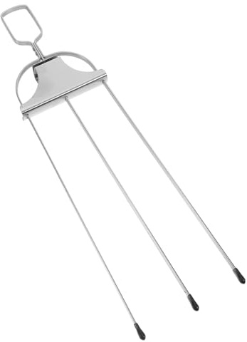 VALICLUD Fourchette à Barbecue à Trois Dents en Acier Inoxydable 355 CM Brochette Réutilisable pour Grillades en Extérieur Camping Pique-Niques et Barbecue en Famille