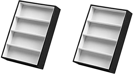 Jnchdghwa 2X Sunglasses Display Glasses Cases 4 Grids Sunglasses Display Box Glasses Display Jewelry Organizer Tray - Black