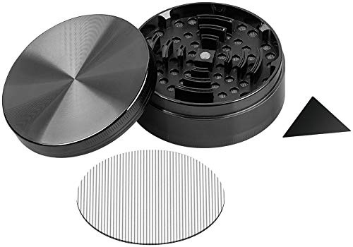 Duvence Kräutermühle: Manueller Zerkleinerer für Gewürze, Kräuter, Ø 75 mm, extrafein (Tabak Zerkleinern, Grinder, Kaffee)