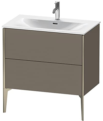 Duravit XViu 4302 Waschtischunterbau stehend, 2 Auszüge, für Waschtisch Viu 234483, 810x480 mm, Farbe (Front/Korpus): Champagner matt/Flannel Grey sm. - XV43020B190