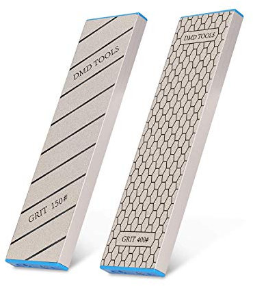 DMD | Double-Sided Diamond Sharpening Stone | Delux Diamond Whetstone | Professional Bench Stone | Knife Chisel Honing Stone| 10 Inch | (150/400#) | Durable Quality and Exquisite Design