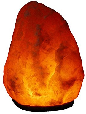 Bosalla Salz Lampe von 2 kg bis 26 kg frei wählbar Kristall Lampen Salt Range Pakistan mit Spezial Leuchtmittel und Kabel in XL 500 cm SCHWARZ (6-8 kg)