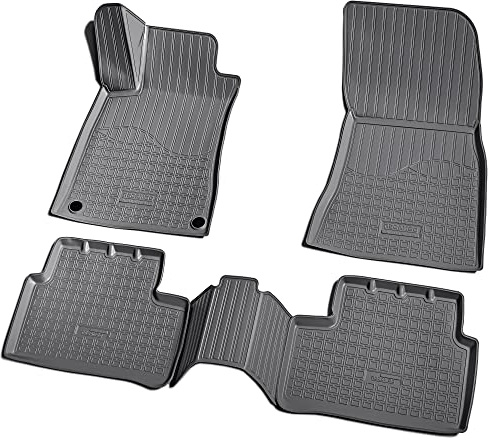 Recambo 3D Gummi Fußmatten kompatibel für Mercedes CLA | C118 X118 | ab 2018> | Auto Gummimatten | Passgenau | mit Rand | schwarz