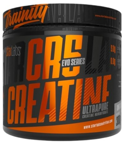 Starlabs nutrition cr5, creatina monohidrato en polvo ultrapura monohydrate micronizada, aumento masa muscular (200 Gr)