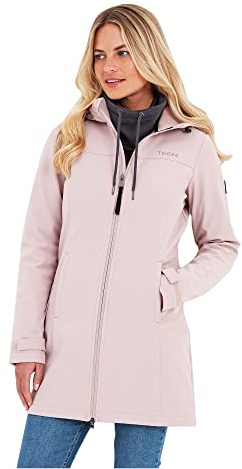 TOG24 Keld Womens Long Lightweight Jacket Wind Rain Hood, Fleece Lined