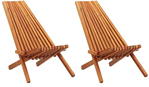Susany 3-Sitzer-Bank Garten-Liegestühle 2 Stk.Mit dicker, gepolsterter Auflage,Sonnenliege Gartenliege Liegestuhl Liege 58 x 95 x 77 cm (B x T x H),Klappstuhl,Witterungsbeständig,Akazien-Massivholz