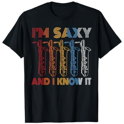 Saxophone rétro vintage Jazz Music Baryton Saxophone T-Shirt
