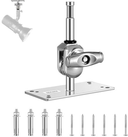 Neewer 6.5 Inch Wall Ceiling Mount Baby Pin 5/8 Stud with 360° Swivel Ball Head & 10 Screws, Photography Photo Studio Wall Mount for Ring Light,Video Light,Strobe Flash, Max Load 22lb/10kg, ST-WM2