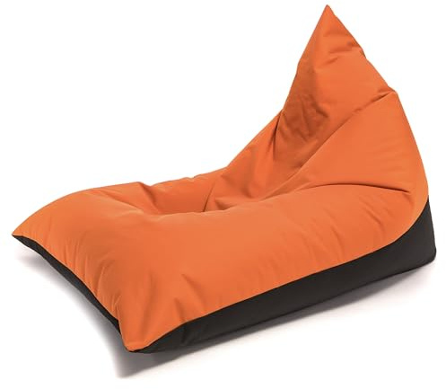 Ecopuf Lazy sittsäck golvkudde storlek M - vattentät polyester vattentät Oxford 600D inomhus och utomhus fåtölj säck med stoppning polystyren 150 x 100 cm