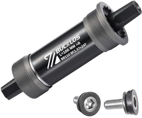 BUCKLOS Bike Square Taper Tretlager – 68/80/90/100/110/120x110,5 113 116 118 122,5 127 140 152 156 166 174 mm Fahrrad BSA Halterungen für Mountain/MTB/Road/Fatbike/E-Bike
