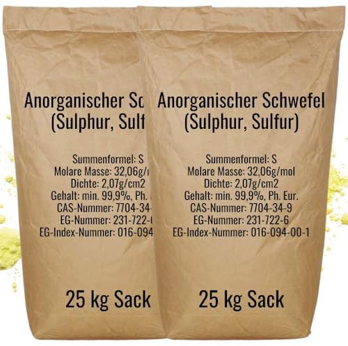 Anorganischer Schwefel 99,9% Ph. Eur. fein gemahlen 50 kg (2 x 25 kg)
