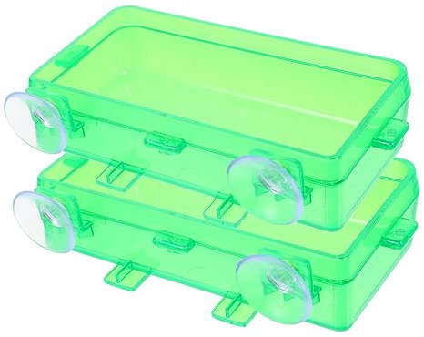 MERRYHAPY Reptilien-futternapf Mit Saugnapf Transparenter Reptiliennapf Wiederverwendbarer Reptilienfutterspender Für Terrarien