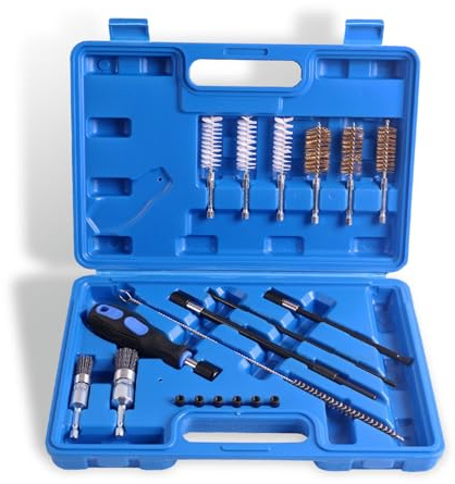 Idota Kit de nettoyage pour siège et gaine d'injecteur de 19 pièces, ensemble d'outils de nettoyage avec brosses en fil d'acier et brosses en nylon