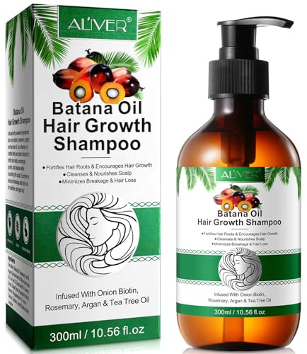 Batana Herbal Thicker Fuller Hair Shampoo, 300ml for Thinning Hair, Rosemary, Argan Oil & Onion Biotin