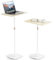POLESTO Soporte Portátil para Laptop, Mesa de Cama/Sofá con Altura Ajustable de 47 cm a 122 cm, Elegante Escritorio de Madera, Podio Móvil para Hogar, Oficina, Escuela, Blanco Cálido