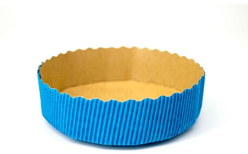 Stampo per Torte e Dolci in Carta Ondulata Antigrasso 30 Pezzi Monouso Rosa o Azzurro Accessori Baby Shower, Feste Gender Reveal, Contenitori da Forno Ecologici, Adatti a Forno (Azzurro)
