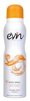EVIN FEMME | Deodorante Donna Spray Amber, Fragranza Vaniglia Nera e Ambra, Formula Attiva per 24h, 150ml