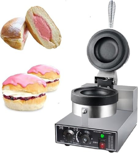 XUXIAO Commercial Burger Waffle Maker, breakfast Milk Tea Shop Equipment, Bubble Egg Waffles Baker Machine, temperature control Double-sided Heating