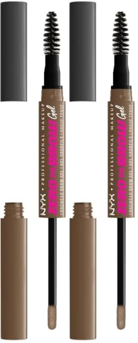 Nyx Professional Makeup Langanhaltendes und flüssiges Augenbrauengel, Für einen natürlichen Look und bis zu 2 Tage Halt, Ohne Abfärben und Verwischen, Zero to Brow, Farbe: Ash Blonde, 1 Stück