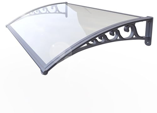 GZDXBF Auvent De Porte D'entrée Transparent Auvent De Fenêtre Auvent De Véranda Marquise en Polycarbonate Moderne, Contre La Pluie UV Protection(120x240cm(47x94in))