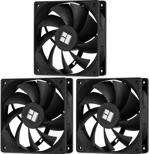 Thermalright Ventole di raffreddamento per PC TL-C12B V2 X3 120mm, controllo PWM 4PIN, 1500RPM, per Chassis/CPU Cooler