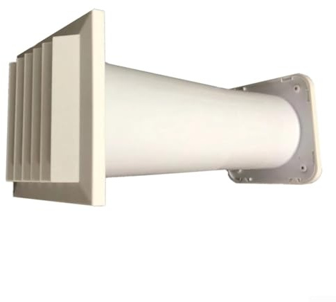 Kit de conducto de ventilación de pared ajustable con malla mosquitera y amortiguadores de persianas, diseñado para un funcionamiento silencioso y protección contra el clima y los insectos