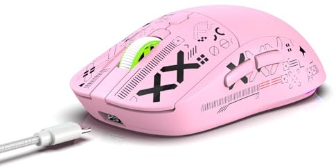 Keenso Mouse da Gioco, Mouse RGB Wireless Ergonomico Ricaricabile, Batteria da 650 MAh, DPI di Precisione 3600 per Tablet PC Portatili