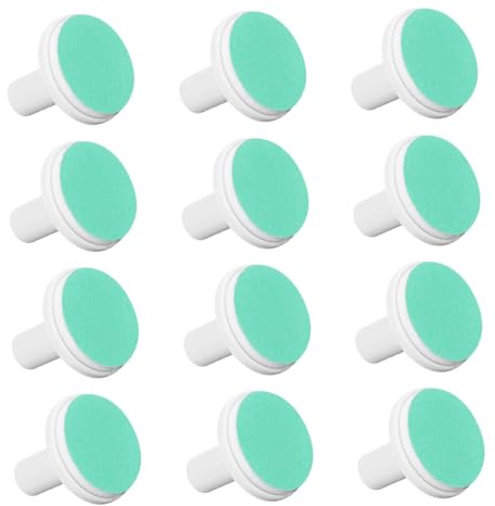 Beavorty 12 Pcs Coussinets de Remplacement pour Limes à Ongles Bébé Verts en Papier Abrasif Plastique Installation Facile pour Soin Apaisant des Ongles des Tout-petits