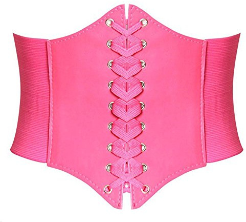 HANERDUN Damen Gürtel Elastische Breit Korsett Tied Vintage Taillengürtel | Damen Elastischen Korsett, Schnürgürtel, Retro Gürtel, Waspie Gürtel, Taille Hüftgurt, Corset Belt, Mittelalter, Piraten Belt