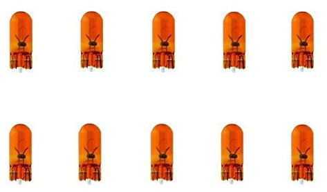10x WY5W T10 12V 5W W2,1x9,5d BLINKER BLINKLEUCHTEN SEITENBLINKER ORANGE AMBER LAMPEN FALTSCHACHTEL Jurmann® LongLife & Erschütterungsfest
