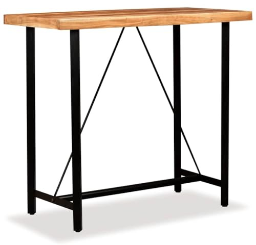 vidaXL Bartisch Massivholz Akazie 120x60x107 cm