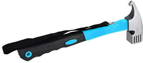 Camping Mallet Zelt Stahlhammer Tragbarer Gummi Handler Hammerhammer für Gebrauch Zeltheringe(Blau)