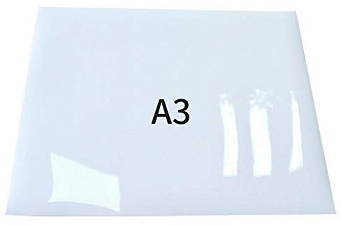 SUPERTOOL Feuilles adhésives blanches - Format A3 - Amovibles - Effaçables - Papier tableau blanc pour bureau, école, maison (1 pièce)