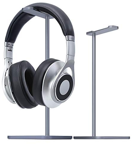 MHQJRH Aluminum Headphones Stand Holder, Suitable for Headphone Display Stands of All Gaming headsets and Wireless Headset Sizes (Space Gray)