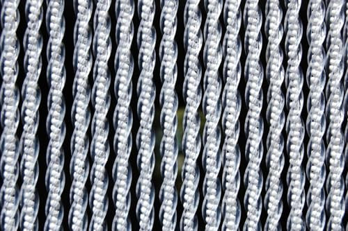 La Tenda Türvorhang XL Cortona 2 Fliegenvorhang Streifenvorhang Insektenvorhang transparent weiß, Maße:140 x 230 cm
