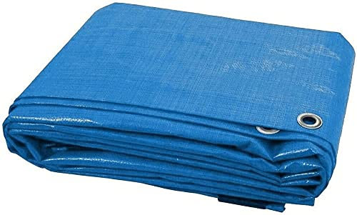 EPISENT Blue Waterproof Tarpaulin – Heavy Duty Tarp Sheet with Reinforced Edges & Rust-Free Eyelets – UV Resistant ground sheets Multipurpose Cover for Camping, Garden, Car & Outdoor (10' x 12' feet)