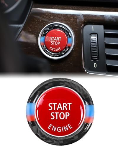 Rote Start-Stopp-Taste Abdeckung und Ringverkleidung für BMW 1 3 5er E90 E87 E91 E92 E93 E60 X1 E84 X3 E83 X5 E70 X6 E71 Z4