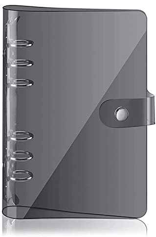 A6 Couverture de classeur à anneaux en PVC souple 6 trous Classeur à anneaux rechargeable Classeur en papier étanche à feuilles mobiles Dossier pour planificateur personnel Couverture de classeur