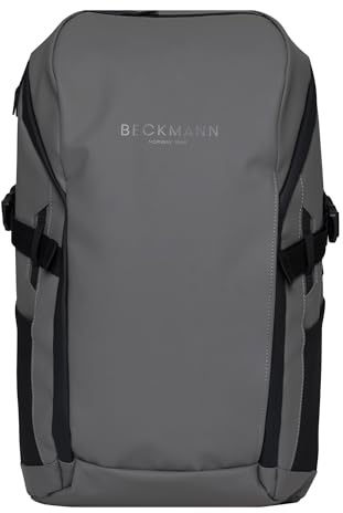 Beckmann, Street Go Grey, universal Rucksack unisex für Arbeit Studium Wandern Freizeit Reisen, wasserabweisend, 26L