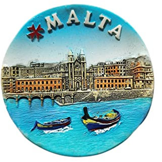 Malta - Magnete da frigorifero 3D per souvenir, collezione di decorazioni per la casa e la cucina