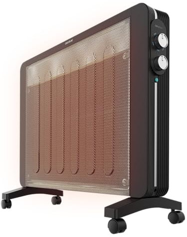 Cecotec Plaque Radiante en Mica ReadyWarm 2000 Now, Puissance de 2000 W, Thermostat réglable et 2 Niveaux de Puissance, Chaleur par Rayonnement et Convection, Surface de Couverture jusqu’à 25 m2