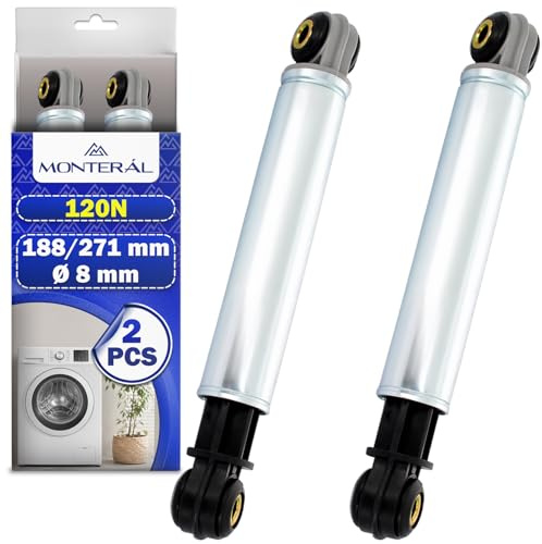 2x Stoßdämpfer Waschmaschine 120N 188/271 mm Ø8mm 4500820 für Miele